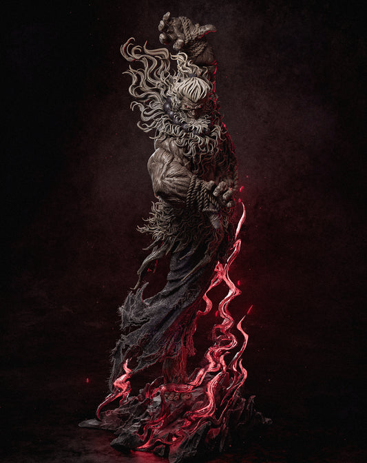 Demonic Martial Arts Master Garage Kit - Wrathful Fighter Statue 1:6 Scale - 3D Printed Dark Oni Resin Figure