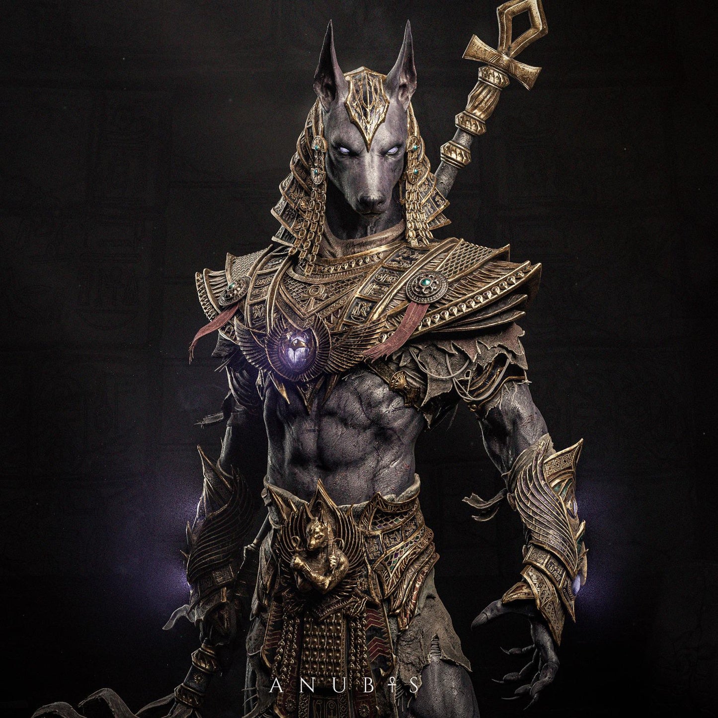 Anubis God of the Afterlife Garage Kit - Egyptian Mythology Collectible Statue - 3D Printed Duat Underworld Deity Resin Figure