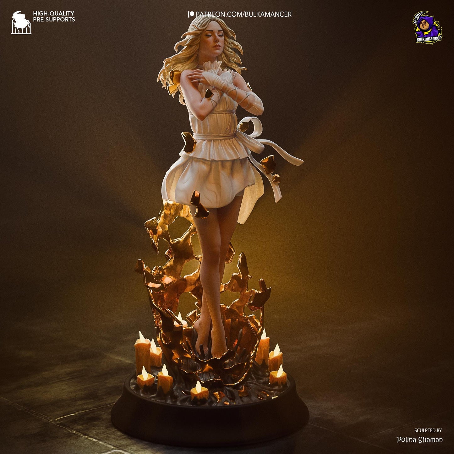 Dusk Walker Garage Kit - Ethereal Wayfarer Statue 1:8 Scale - 3D Printed Mystical Traveler Resin Figure