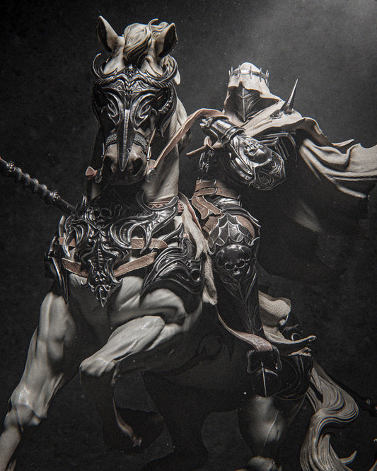 Dareios, the Lost Brother of Lenora Garage Kit - Dark Fantasy Collectibles Statue 1:6 Scale - 3D Printed Armored Horse Rider Resin Figure