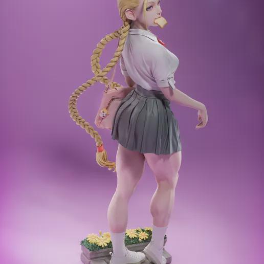 Braided Commando Garage Kit - Academy Rebel Statue 1:6 Scale - 3D Printed Martial Arts Heroine Resin Figure