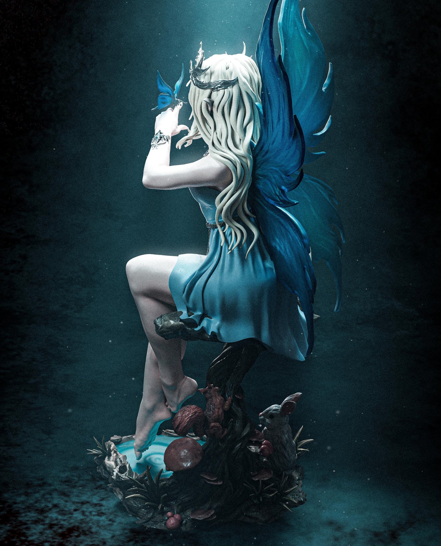 Divine Fairy Garage Kit - Ethereal Beauty Statue 1:6 Scale - 3D Printed Mythological Creature Resin Figure