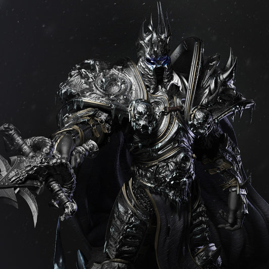 Undead Frost Monarch Garage Kit - Necrotic Sovereign Statue 1:8 & 1:12 Scale - 3D Printed Cursed Soul Warrior Resin Figure