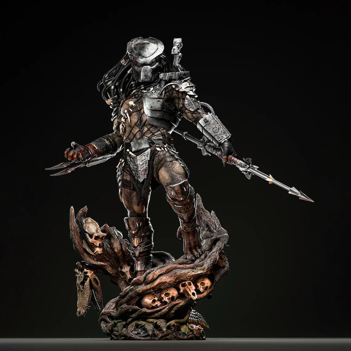 Interstellar Trophy Hunter Garage Kit - Galactic Predator Alien Statue 1:6 Scale - 3D Printed Sci-Fi Warrior Resin Figure