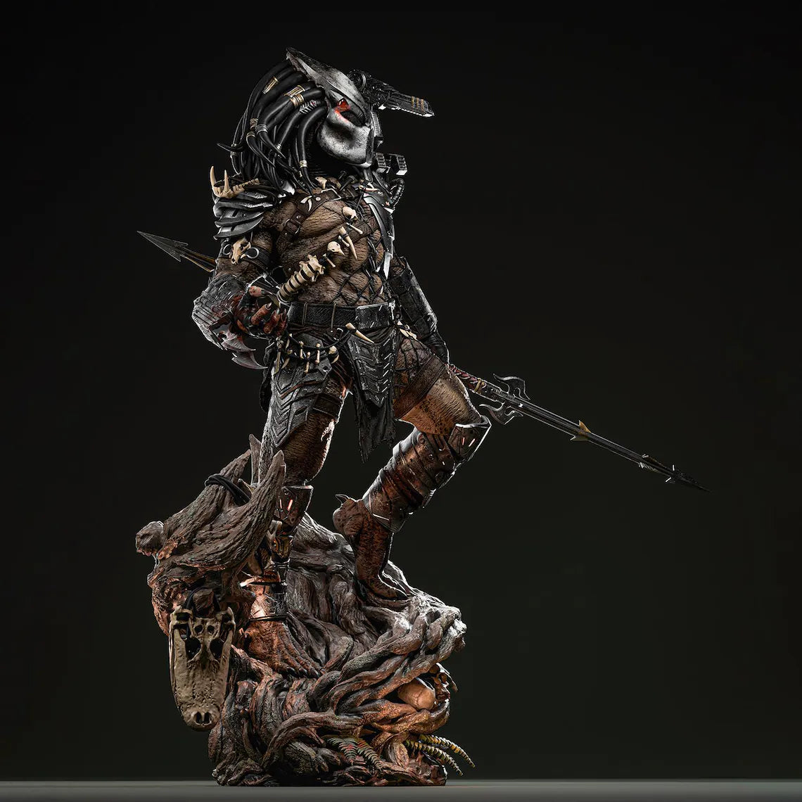 Interstellar Trophy Hunter Garage Kit - Galactic Predator Alien Statue 1:6 Scale - 3D Printed Sci-Fi Warrior Resin Figure