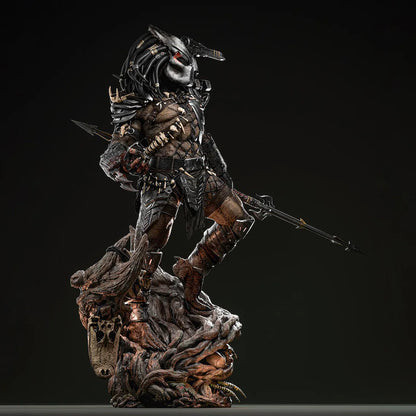 Interstellar Trophy Hunter Garage Kit - Galactic Predator Alien Statue 1:6 Scale - 3D Printed Sci-Fi Warrior Resin Figure