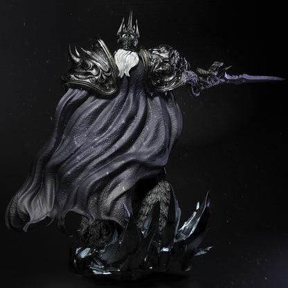 Undead Frost Monarch Garage Kit - Necrotic Sovereign Statue 1:8 & 1:12 Scale - 3D Printed Cursed Soul Warrior Resin Figure