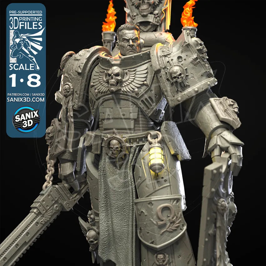Galactic Legionary Titus Garage Kit - Heavy Armor Omega Soldier 1:8 Scale - 3D Printed Sanix 3D Resin Figure