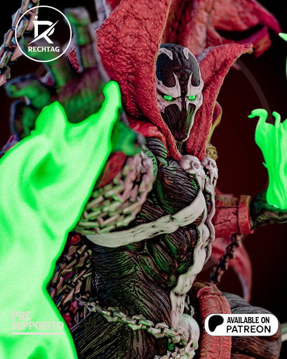 Hell-Warrior Garage Kit - Sinister Chain-Rider Statue 1:6 Scale - 3D Printed Skull-Legionnaire Resin Figure