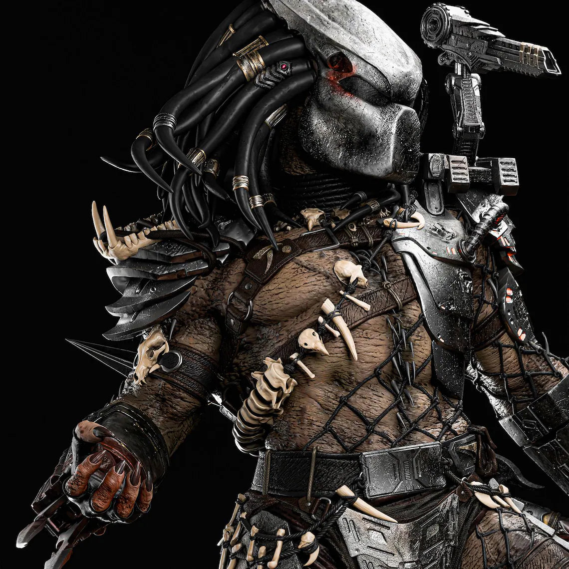 Interstellar Trophy Hunter Garage Kit - Galactic Predator Alien Statue 1:6 Scale - 3D Printed Sci-Fi Warrior Resin Figure