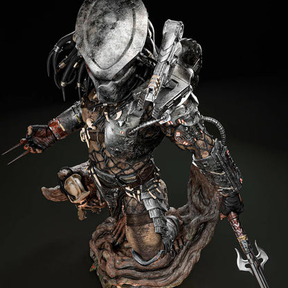 Interstellar Trophy Hunter Garage Kit - Galactic Predator Alien Statue 1:6 Scale - 3D Printed Sci-Fi Warrior Resin Figure