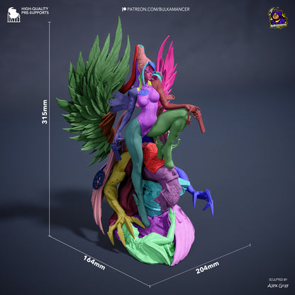 Shadow Sorceress Garage Kit - Bullet Arts Maiden Statue 1:8 Scale - 3D Printed Paranormal Action Hero Resin Figure
