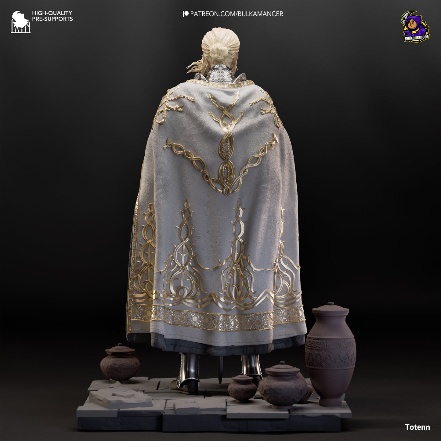 Eingeschworene Duellantin Garage Kit - Treue Ritterin der Schattenlande im Maßstab 1:8 - 3D-gedruckte Bulkamancer Harzfigur