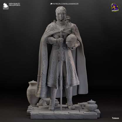 Eingeschworene Duellantin Garage Kit - Treue Ritterin der Schattenlande im Maßstab 1:8 - 3D-gedruckte Bulkamancer Harzfigur
