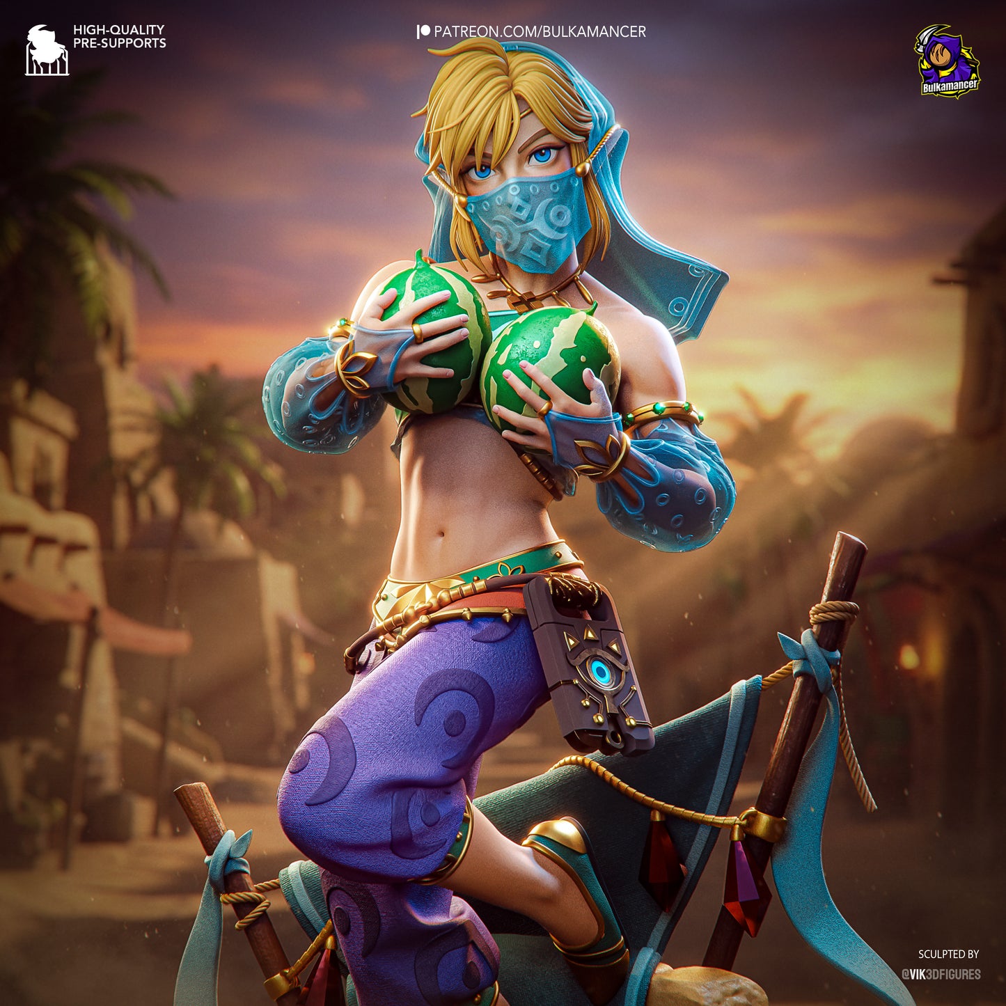 Desert Nomad Garage Kit - Sandstorm Infiltrator Statue 1:8 Scale - 3D Printed Oasis Champion Resin Figure