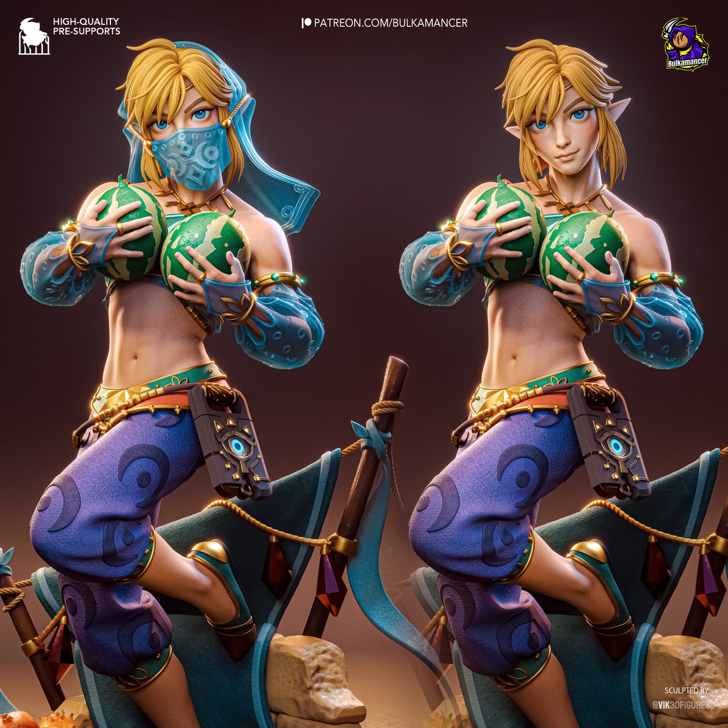Desert Nomad Garage Kit - Sandstorm Infiltrator Statue 1:8 Scale - 3D Printed Oasis Champion Resin Figure