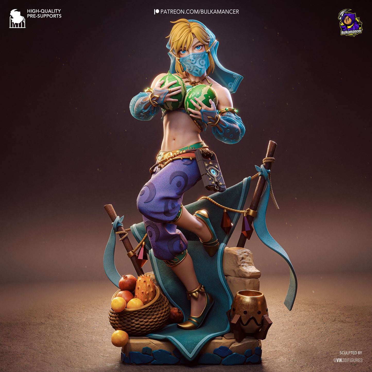 Desert Nomad Garage Kit - Sandstorm Infiltrator Statue 1:8 Scale - 3D Printed Oasis Champion Resin Figure