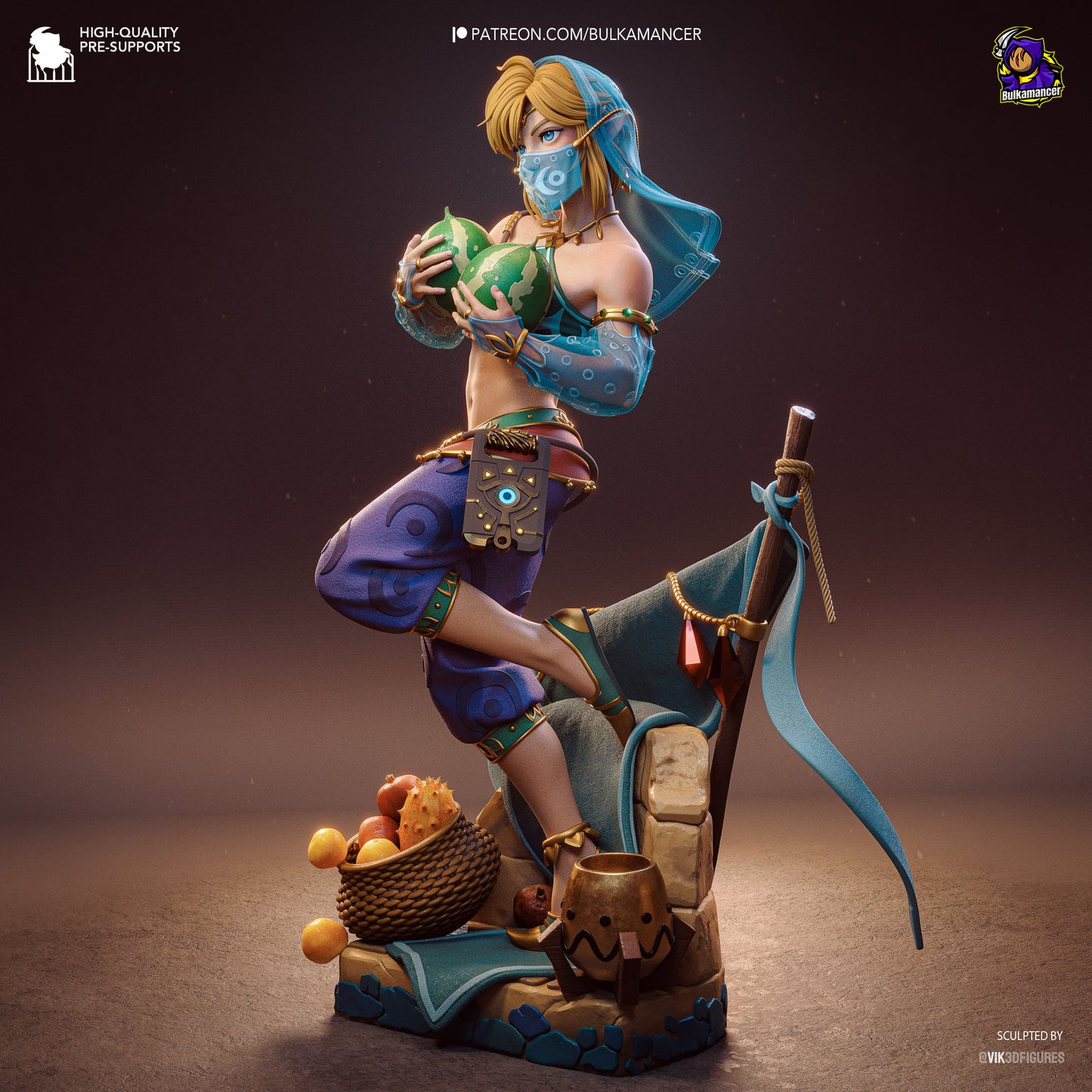 Desert Nomad Garage Kit - Sandstorm Infiltrator Statue 1:8 Scale - 3D Printed Oasis Champion Resin Figure