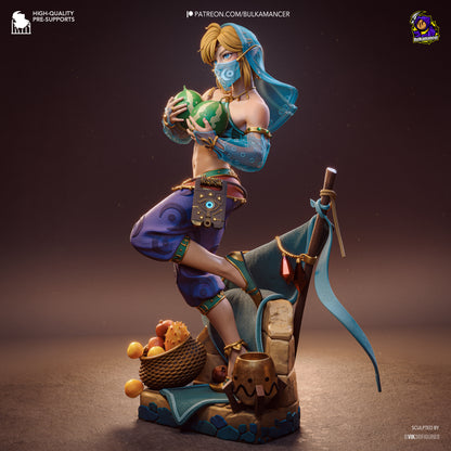 Desert Nomad Garage Kit - Sandstorm Infiltrator Statue 1:8 Scale - 3D Printed Oasis Champion Resin Figure