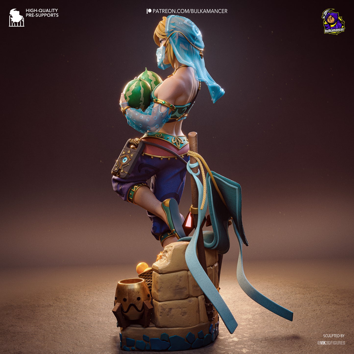 Desert Nomad Garage Kit - Sandstorm Infiltrator Statue 1:8 Scale - 3D Printed Oasis Champion Resin Figure