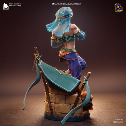 Desert Nomad Garage Kit - Sandstorm Infiltrator Statue 1:8 Scale - 3D Printed Oasis Champion Resin Figure