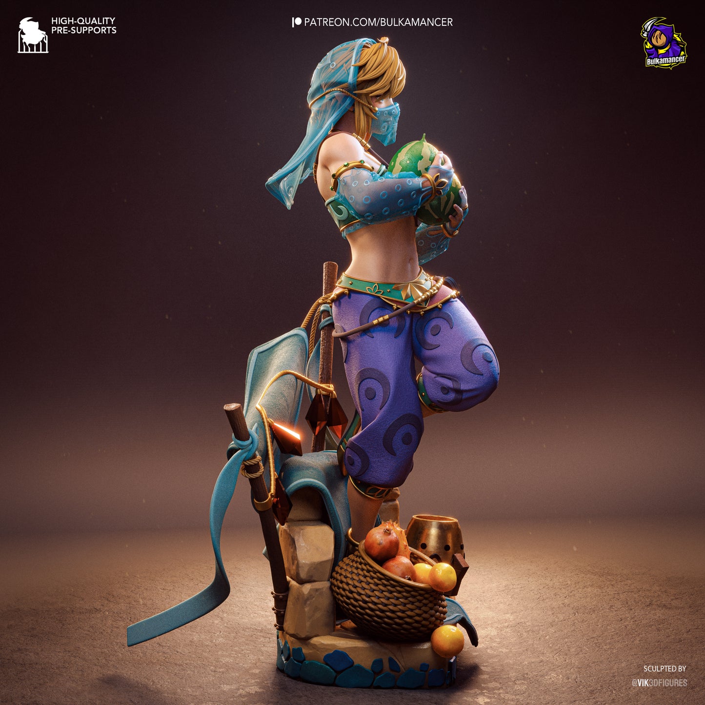 Desert Nomad Garage Kit - Sandstorm Infiltrator Statue 1:8 Scale - 3D Printed Oasis Champion Resin Figure