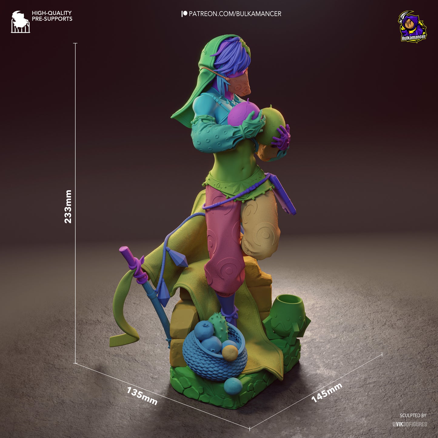 Desert Nomad Garage Kit - Sandstorm Infiltrator Statue 1:8 Scale - 3D Printed Oasis Champion Resin Figure