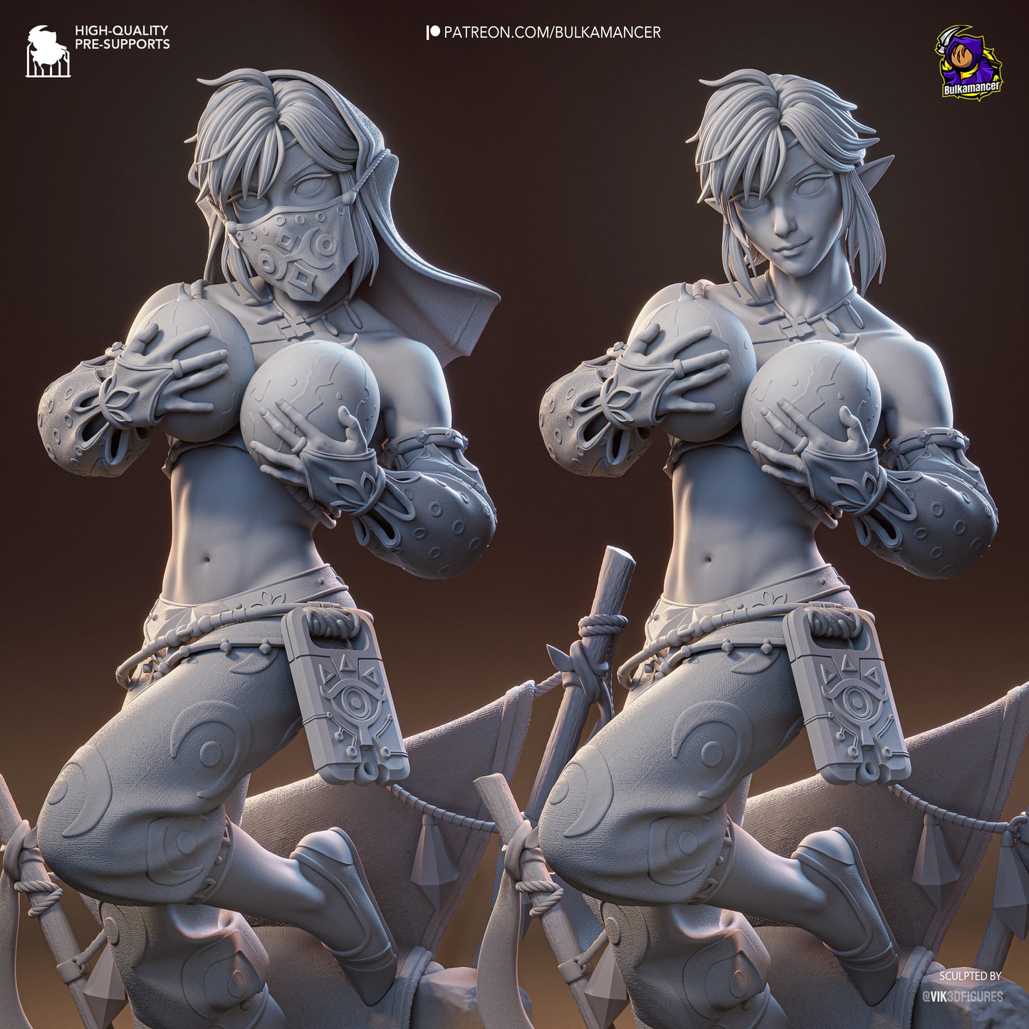 Desert Nomad Garage Kit - Sandstorm Infiltrator Statue 1:8 Scale - 3D Printed Oasis Champion Resin Figure
