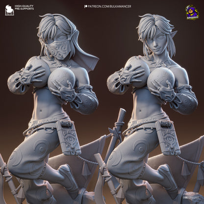 Desert Nomad Garage Kit - Sandstorm Infiltrator Statue 1:8 Scale - 3D Printed Oasis Champion Resin Figure