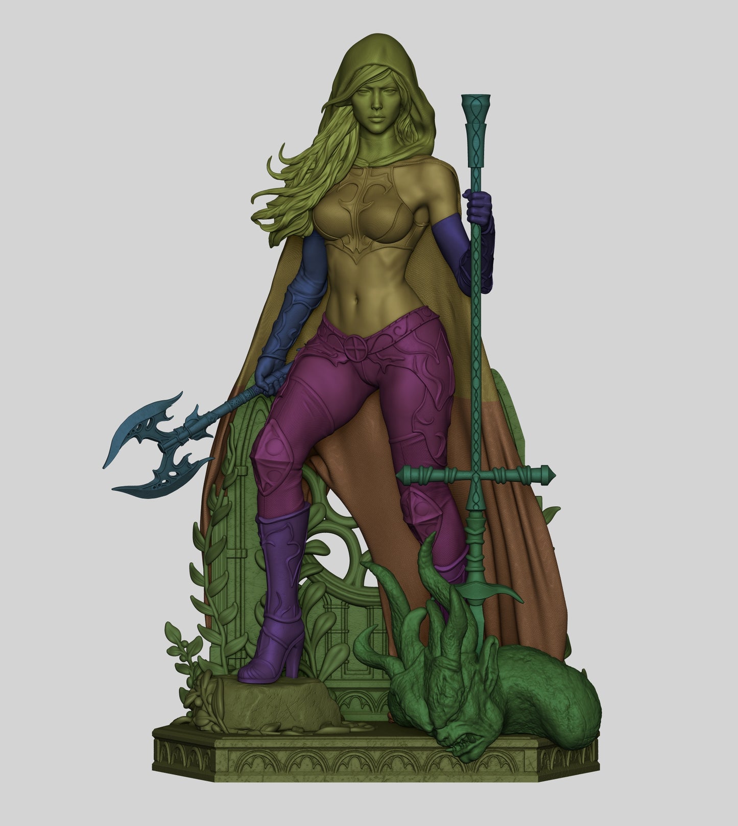 Heilige Magdalena Garage Kit - Düstere Fantasy-Sammlerstatue im Maßstab 1:6 - 3D-gedruckte CA3D Harzfigur