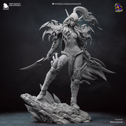 Crimson Shadow Garage Kit - Sovereign Elf Assassin Statue 1:8 Scale - 3D Printed Deadly Elven Resin Figure