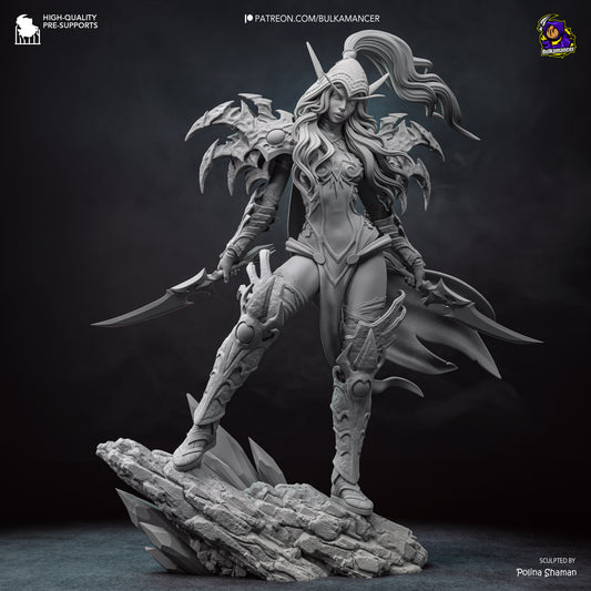 Crimson Shadow Garage Kit - Sovereign Elf Assassin Statue 1:8 Scale - 3D Printed Deadly Elven Resin Figure