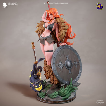 Wetterkönigin-Navigatorin Garage Kit - Walküren-Piratin im Maßstab 1:8 - 3D-gedruckte Bulkamancer Harzfigur