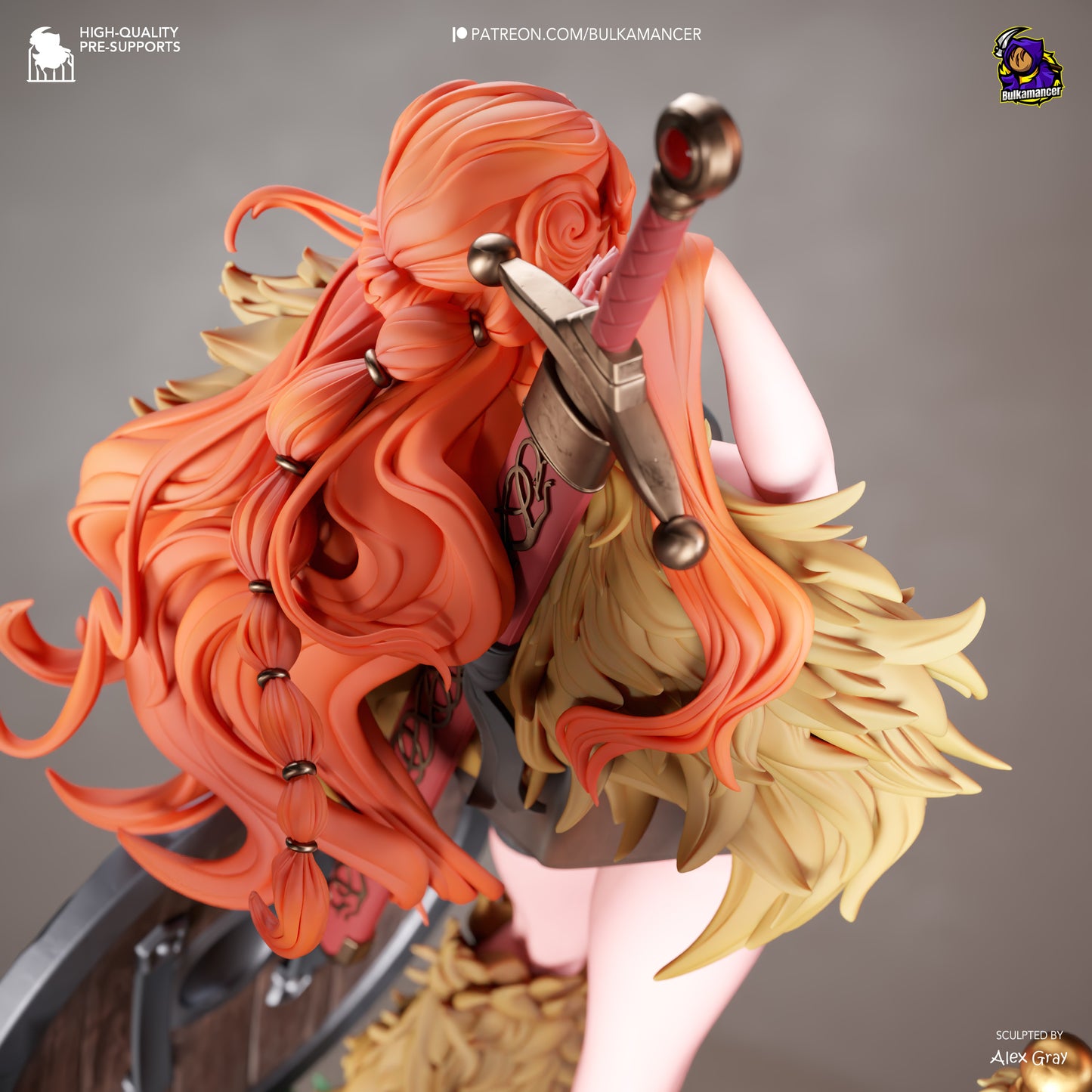 Wetterkönigin-Navigatorin Garage Kit - Walküren-Piratin im Maßstab 1:8 - 3D-gedruckte Bulkamancer Harzfigur