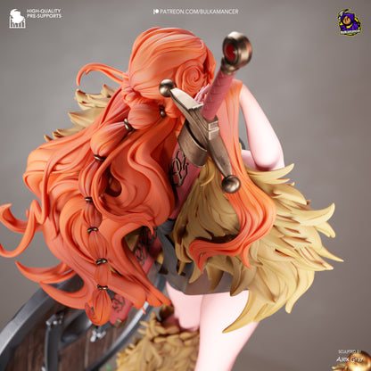 Wetterkönigin-Navigatorin Garage Kit - Walküren-Piratin im Maßstab 1:8 - 3D-gedruckte Bulkamancer Harzfigur