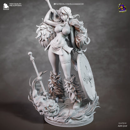 Wetterkönigin-Navigatorin Garage Kit - Walküren-Piratin im Maßstab 1:8 - 3D-gedruckte Bulkamancer Harzfigur