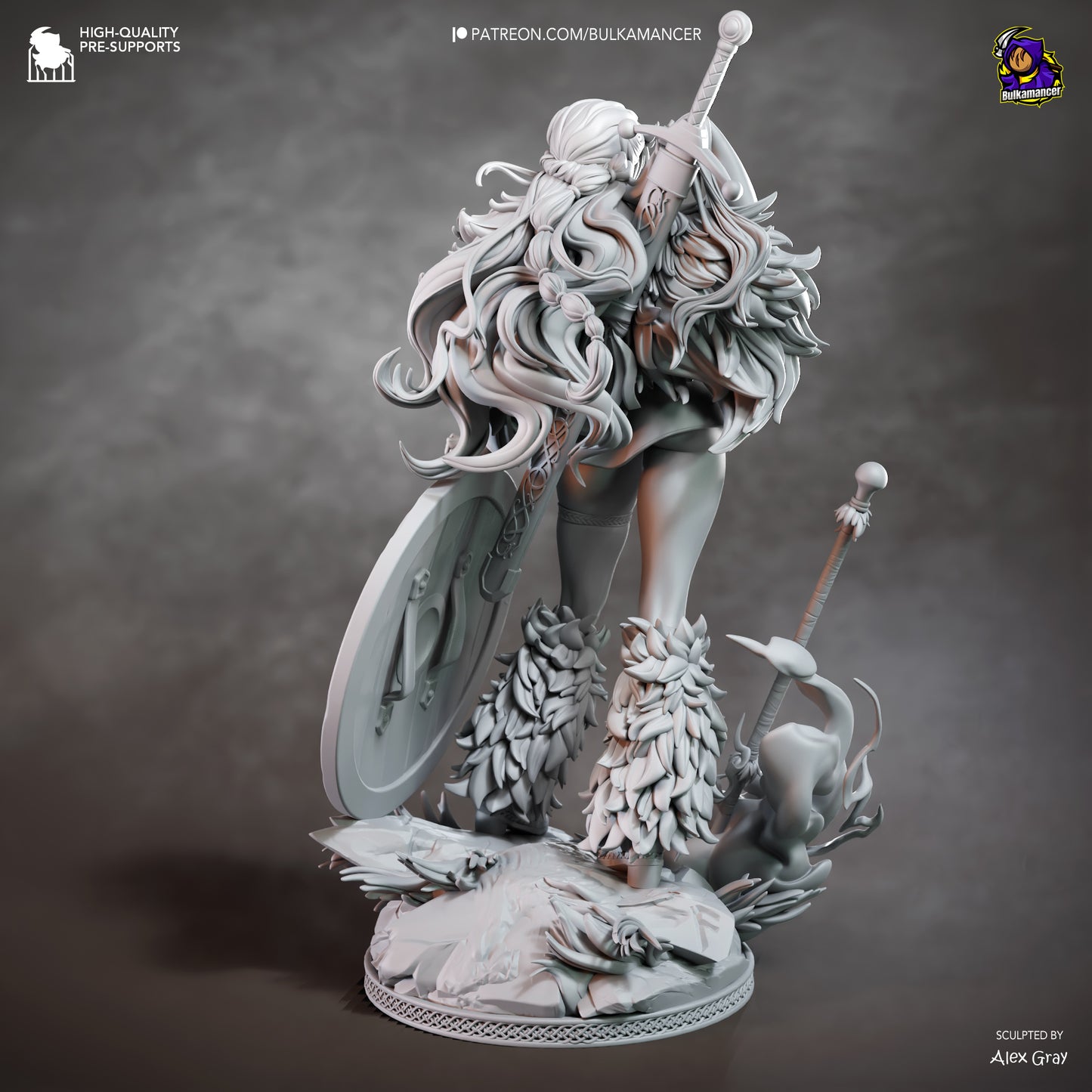 Wetterkönigin-Navigatorin Garage Kit - Walküren-Piratin im Maßstab 1:8 - 3D-gedruckte Bulkamancer Harzfigur