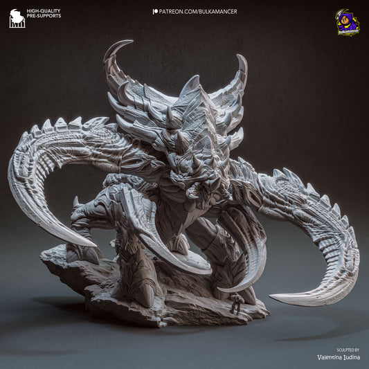 Colossal Swarm Behemoth Garage Kit - Alien Hive Monstrosity Statue 1:8 Scale - 3D Printed Heavy Armored Sci-Fi Beast Resin Figure
