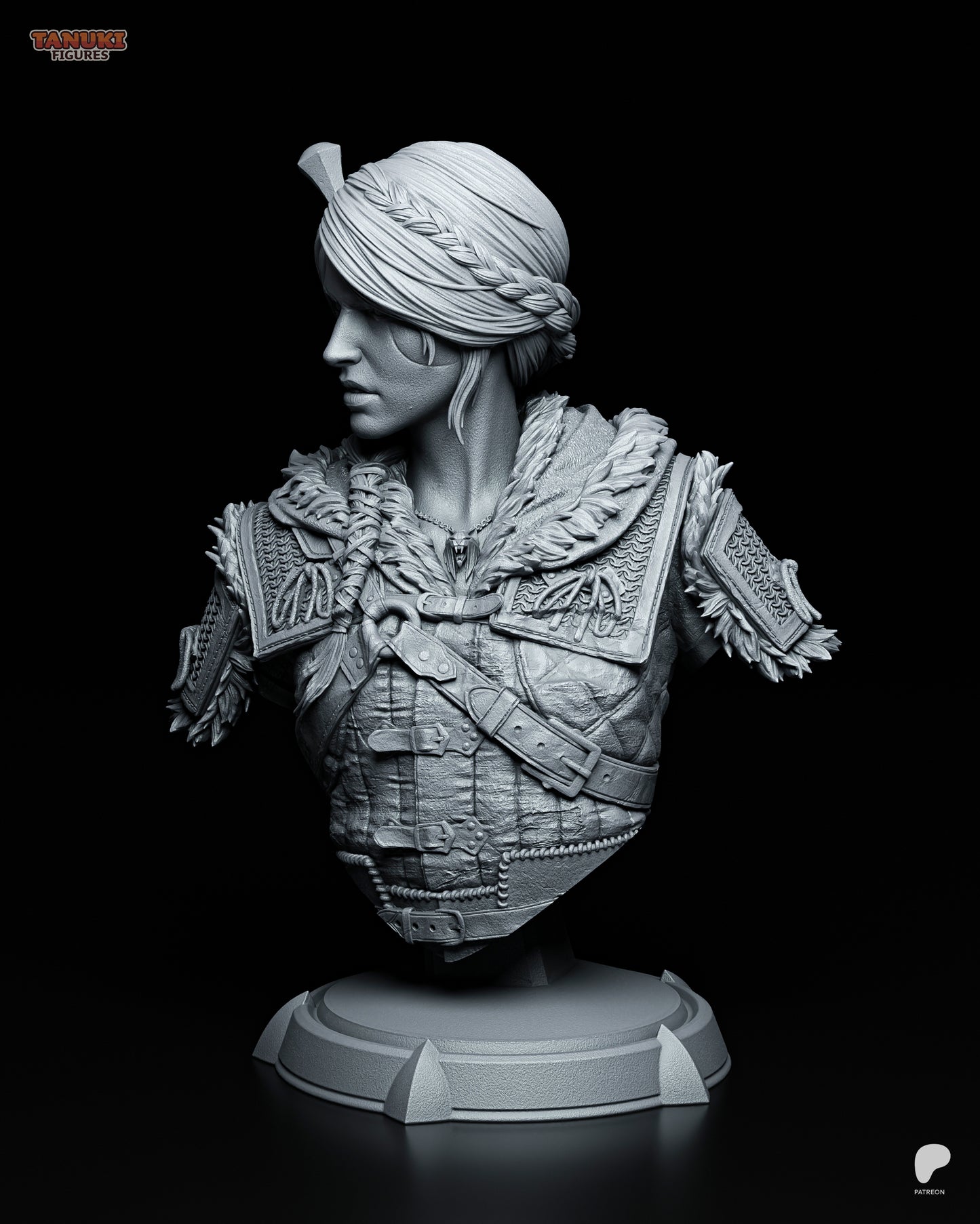 Child of Destiny Garage Kit | Lady of Space and Time (Full Statue/Bust 1:8 & 1:6) | 3D Printed Swordmistress Resin Figure