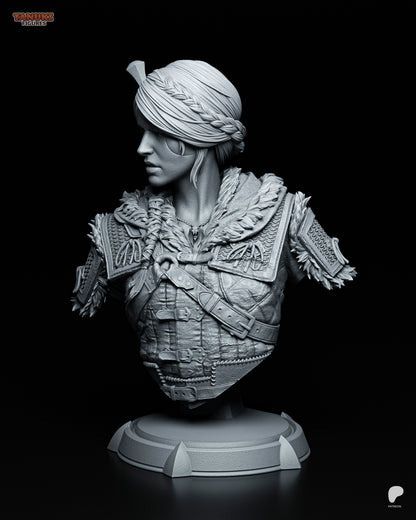 Child of Destiny Garage Kit | Lady of Space and Time (Full Statue/Bust 1:8 & 1:6) | 3D Printed Swordmistress Resin Figure