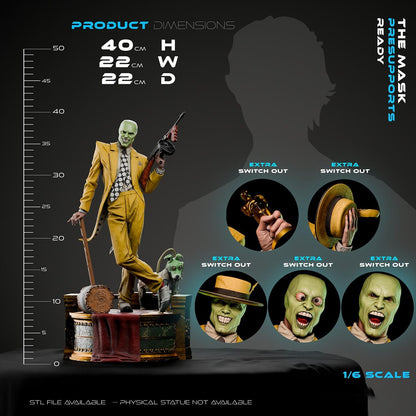 Grünengesichtiger Unruhestifter Garage Kit - Zoot Suit Chaos im Maßstab 1:6 - 3D-gedruckte Toon Studios Harzfigur