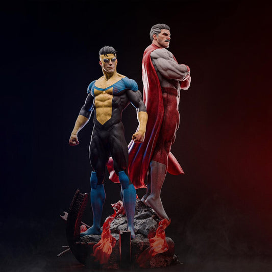 Unstoppable Alliance Diorama Garage Kit - Cosmic Father & Son 1:6 Scale Statue - 3D-Printed Superhero Resin Figure