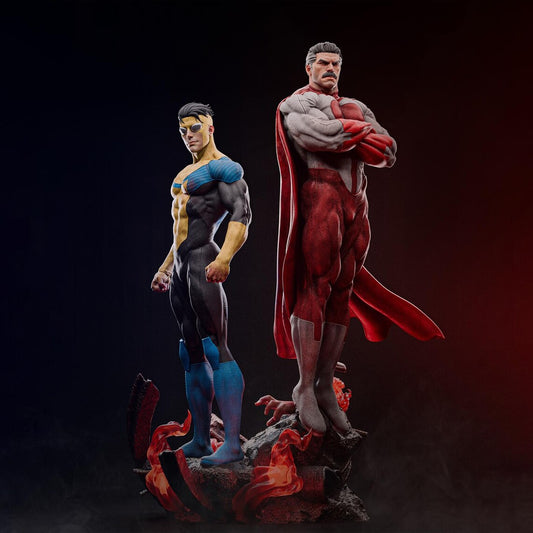 Unstoppable Alliance Diorama Garage Kit - Cosmic Father & Son 1:6 Scale Statue - 3D-Printed Superhero Resin Figure