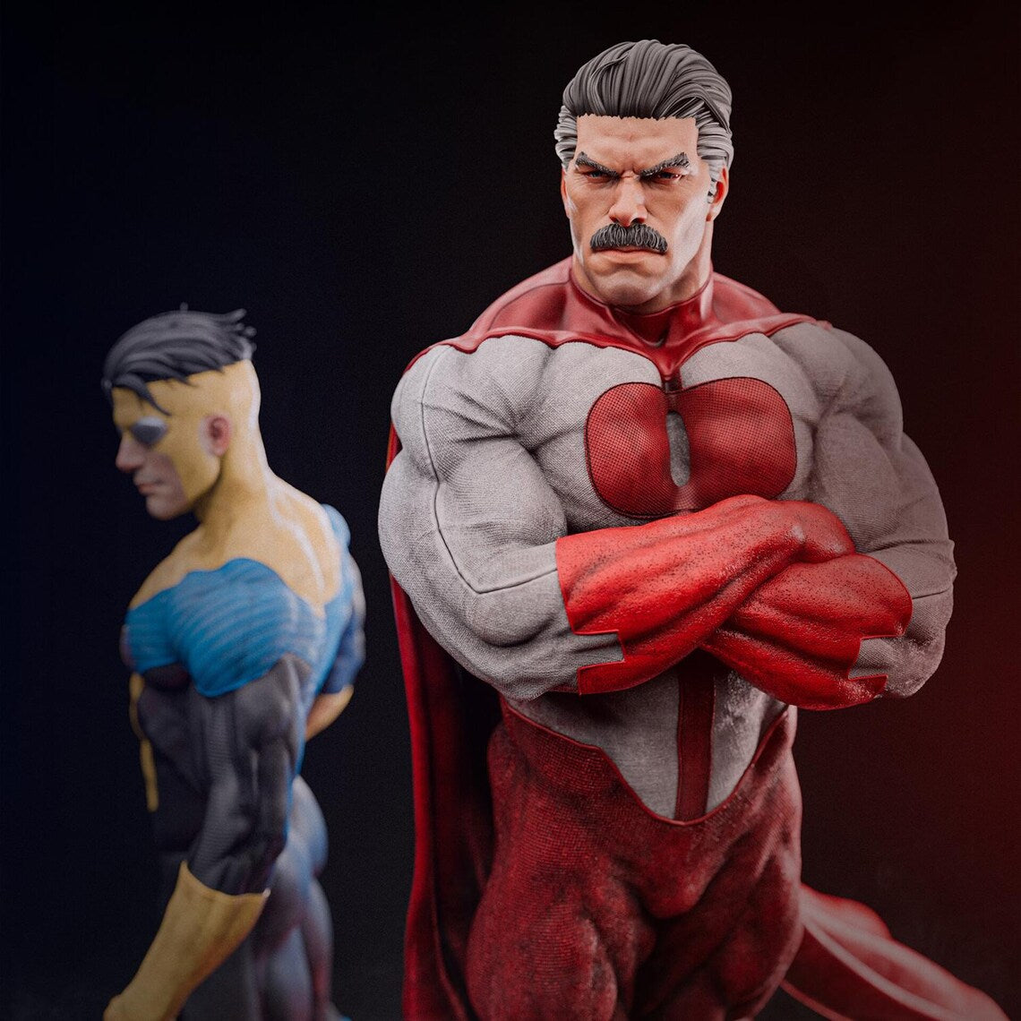 Unstoppable Alliance Diorama Garage Kit - Cosmic Father & Son 1:6 Scale Statue - 3D-Printed Superhero Resin Figure