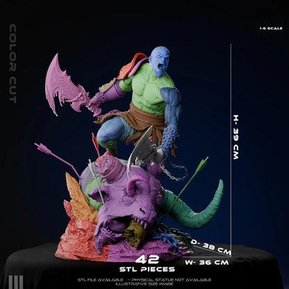 Wütender Kriegsgott Garage Kit - Rächer von Olympus im Maßstab 1:6 - 3D-gedruckte Zez Collectibles Harzfigur