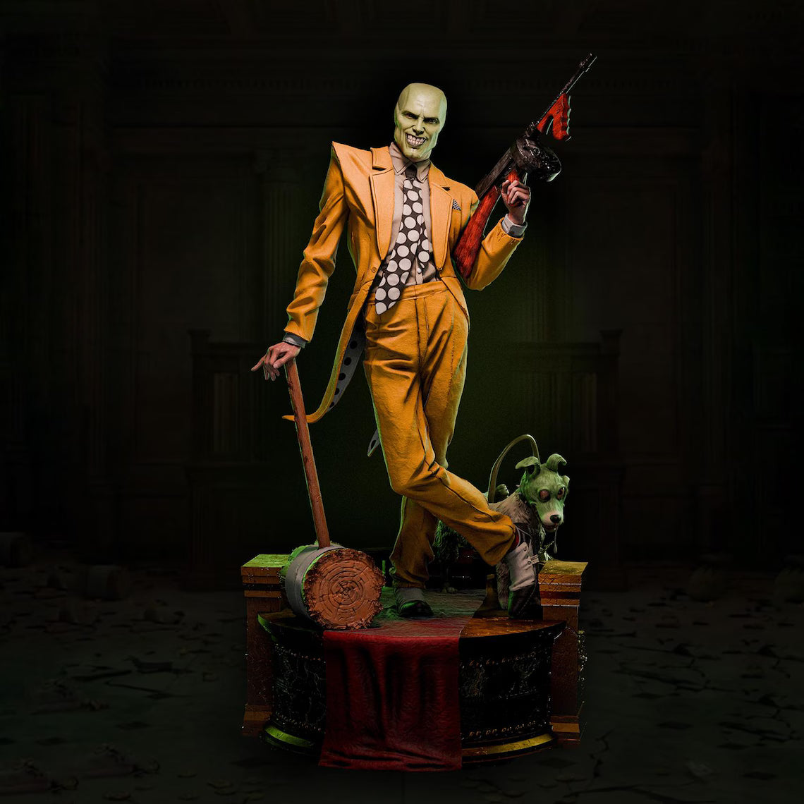 Grünengesichtiger Unruhestifter Garage Kit - Zoot Suit Chaos im Maßstab 1:6 - 3D-gedruckte Toon Studios Harzfigur
