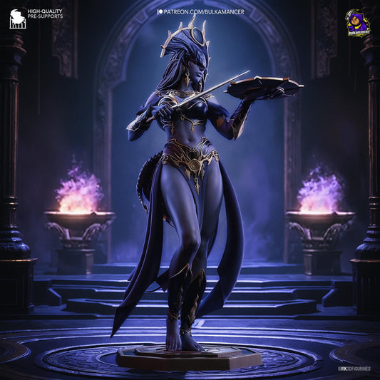 Shadow Deity Garage Kit - Void Matriarch Statue 1:8 Scale - 3D Printed Midnight Veil Resin Figure
