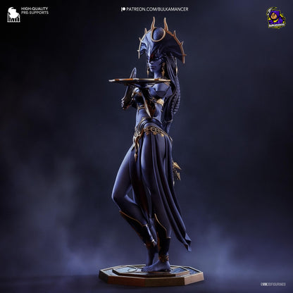Shadow Deity Garage Kit - Void Matriarch Statue 1:8 Scale - 3D Printed Midnight Veil Resin Figure