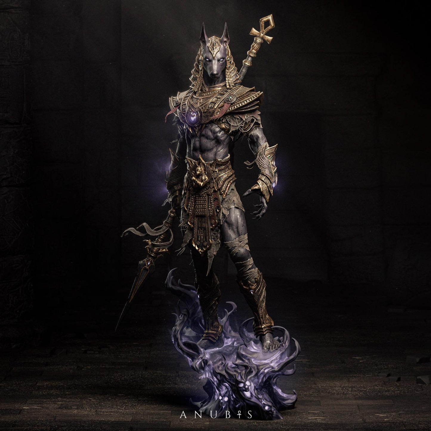 Anubis God of the Afterlife Garage Kit - Egyptian Mythology Collectible Statue - 3D Printed Duat Underworld Deity Resin Figure