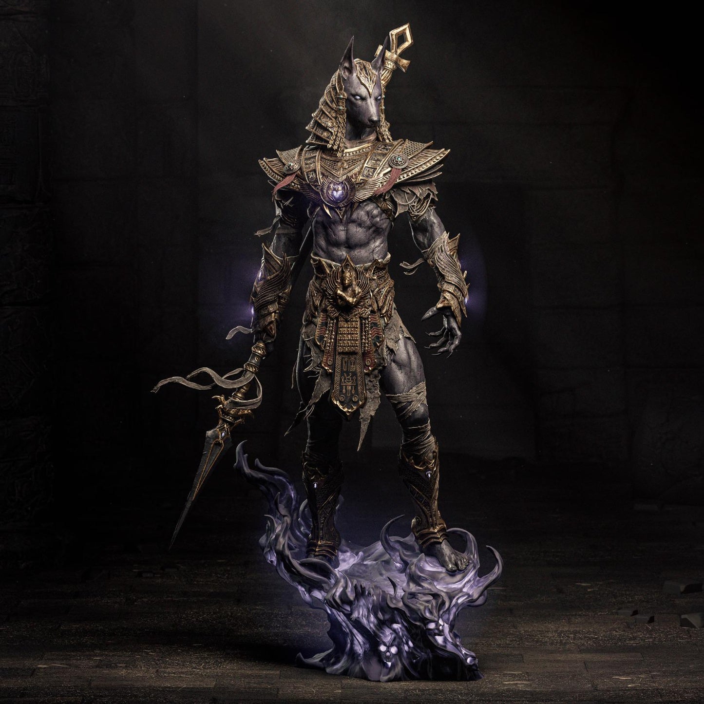 Anubis God of the Afterlife Garage Kit - Egyptian Mythology Collectible Statue - 3D Printed Duat Underworld Deity Resin Figure